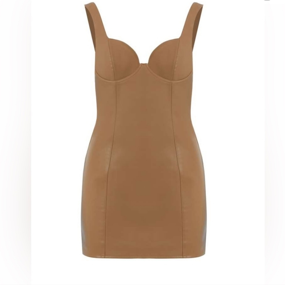 Naked Wardrobe Faux Leather Bustier Dress – NWT – Size Medium